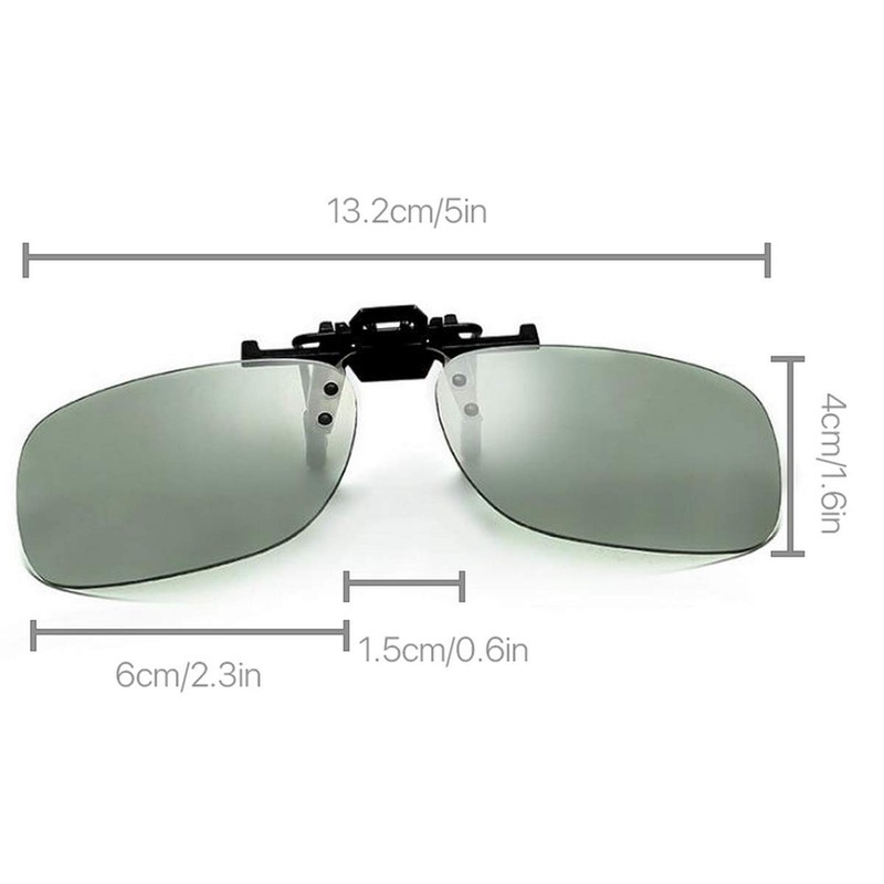 WONOLO Photochromic Polarised Clip On Flip Sunglasses Polarized Fishing Eyewear
