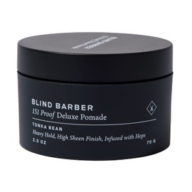 Blind Barber 151 Proof Deluxe Hair Pomade for Men - Water Based Pomade with Hops & Tonka Bean - Heavy Hold & High Shine Finish - Free of Parabens and Sulfates (2.5 oz)