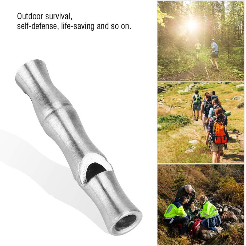 Ejoyous Stainless Steel Whistle, Whistle Signal Whistle with Collar Dog
