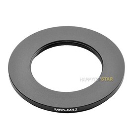 Metal M65 to M42 M65 65 mm to M42 42mm 1mm Thread Pitch 65-42 Male to Female Step-Down Coupling Ring Adapter Adaptor Converter for Lens Filter