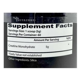 Creatina Monohidratada Insane Labz 300g 60 Servs Sin Sabor