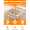 Foldable Sink Strainer with 100 Mesh Bags & Strong Suction