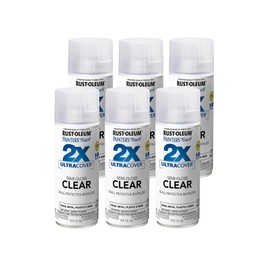 Rust-Oleum Rust-Oleum 249859-6PK Painter's Touch 2X Ultra Cover Spray Paint, 12 oz, Semi-Gloss Clear, 6 Pack