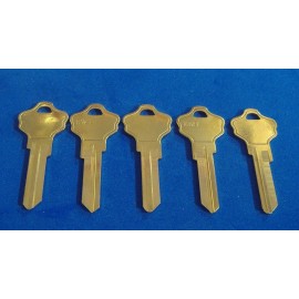 FIVE LOCKSMITH KW10 KEY BLANKS FITS KWIKSET TITAN SOLID BRASS  AND KW1 USA