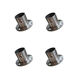 Flange Stainless Steel Flange Connection Wall Anchor Wall Flange Pipe Attachment Wall Floor 4 Pieces (22 mm)