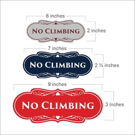 Signs ByLITA Designer No Climbing (Brushed Gold) - Medium