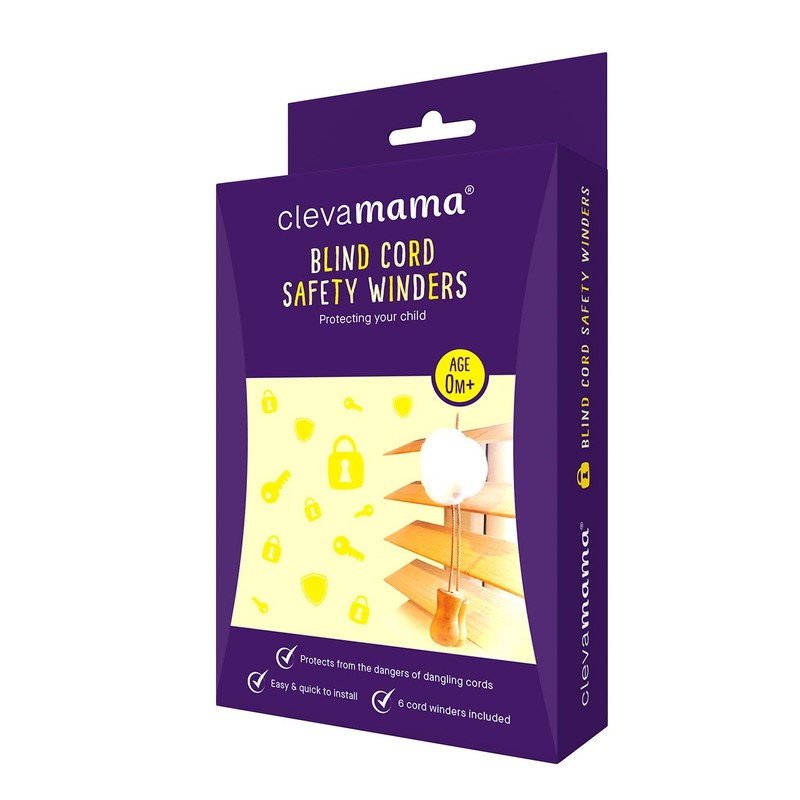 ClevaMama Blind Cord Safety Winders, 6 Pack Blind Cord Holder