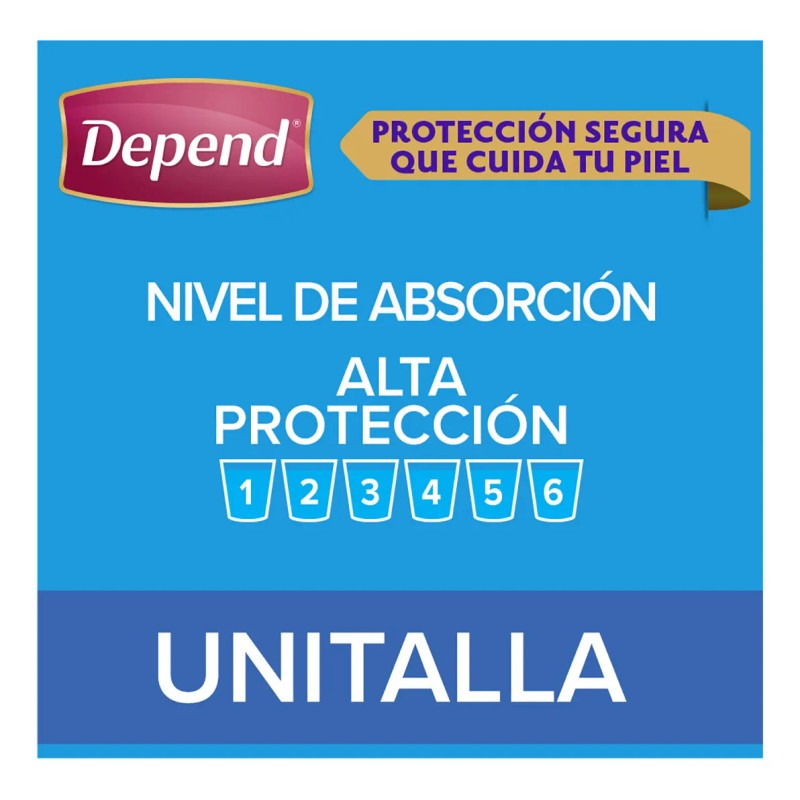 Protectores Predoblados Depend Unitalla 10 Piezas