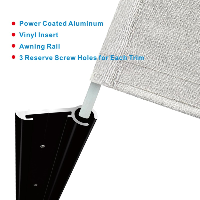 RV Awning Trim, Aluminum RV Insert Roof Trim, 51" Length