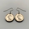 France 1/2 Franc French coin earrings La Semeuse the Sower