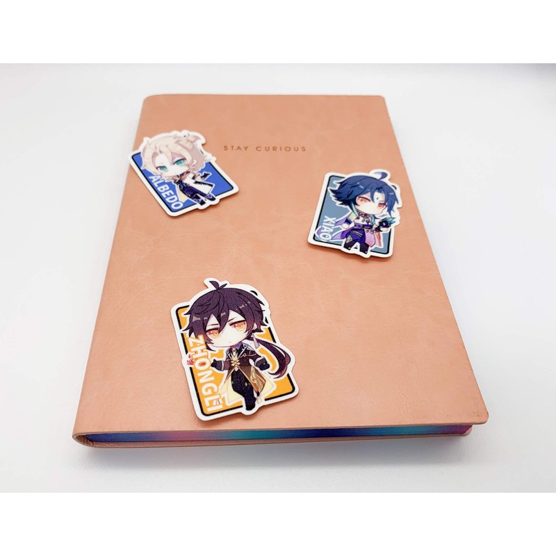 YJacuing Genshin Impact Cute Chibi Reusable Vinyl Stickers (20 PCS)