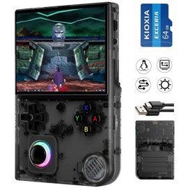 Aivuidbs RG40XX V Handheld Game Console RG 40XXV 4.0'' IPS Screen with 64G TF Card Pre-Installed 5223 Games Supports 5G WiFi 4.2 Bluetooth Online Fighting,Streaming and HD Retro Emulator RG40XX