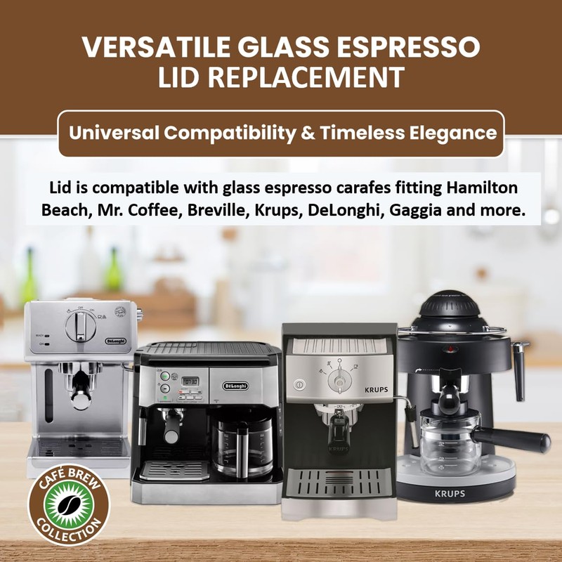 Espresso Carafe Lid, Universal Replacement fits Krups, IMUSA, Hamilton Beach,