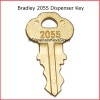Bradley #2055 Key for Paper Towel, Hand Towel & Toilet Tissue Disp.  - (1/pk.)