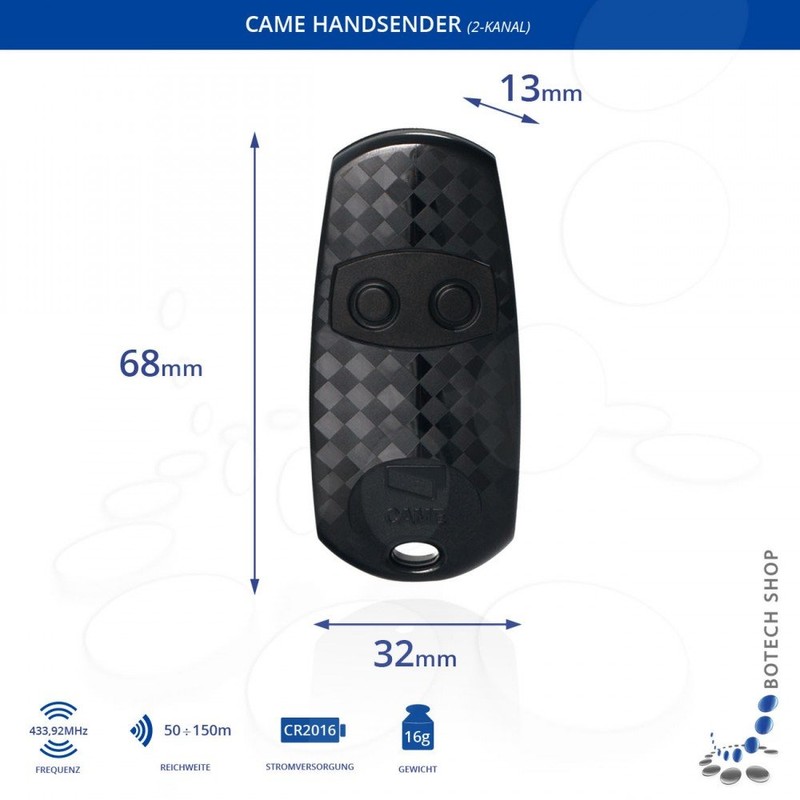 2 Pcs Remote Control Came Top 432 EV