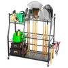 Garden Tool Organizer with Wheels for Garage, Freestanding Garage Tool