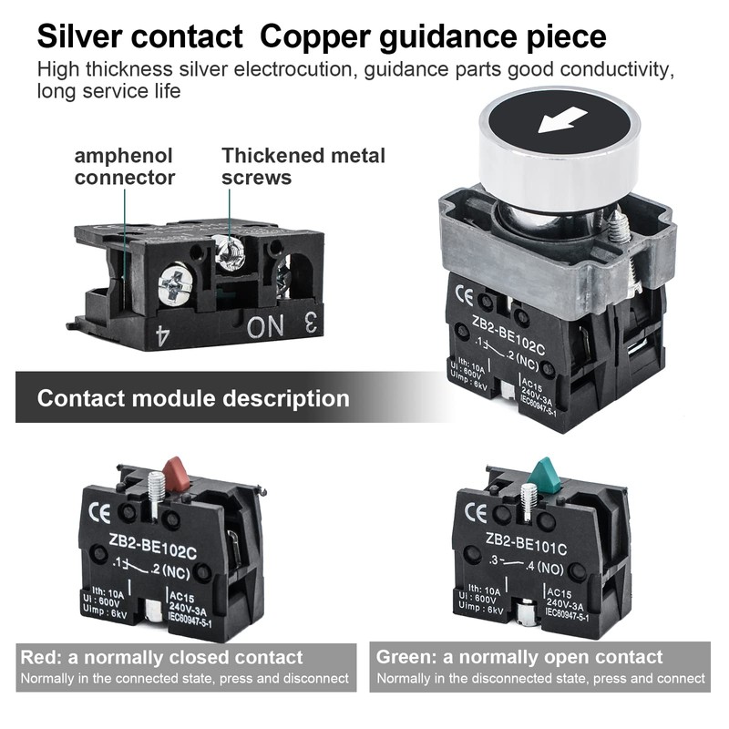 OELFFOW IP67 Button Switch Outdoor Waterproof Box 2 Push Button