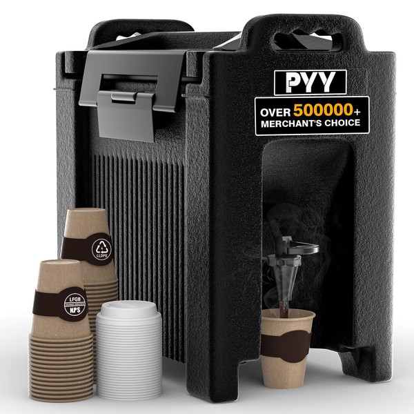 Insulated Beverage Dispenser 2.5 Gallon, Hot and Cold Drink Water