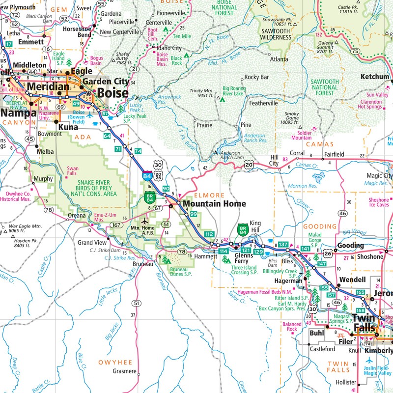 Rand McNally Easy to Read: Idaho State Map