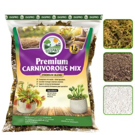 DUSPRO Carnivorous Plant Soil Mix 1.5QT-Include Forest Moss, Peat Moss, Perlite Potting Mix for Carnivorous Plants, Carnivorous Plants, Pitcher Plant, Butterworts, Sundews - Carnivorous Plant Food