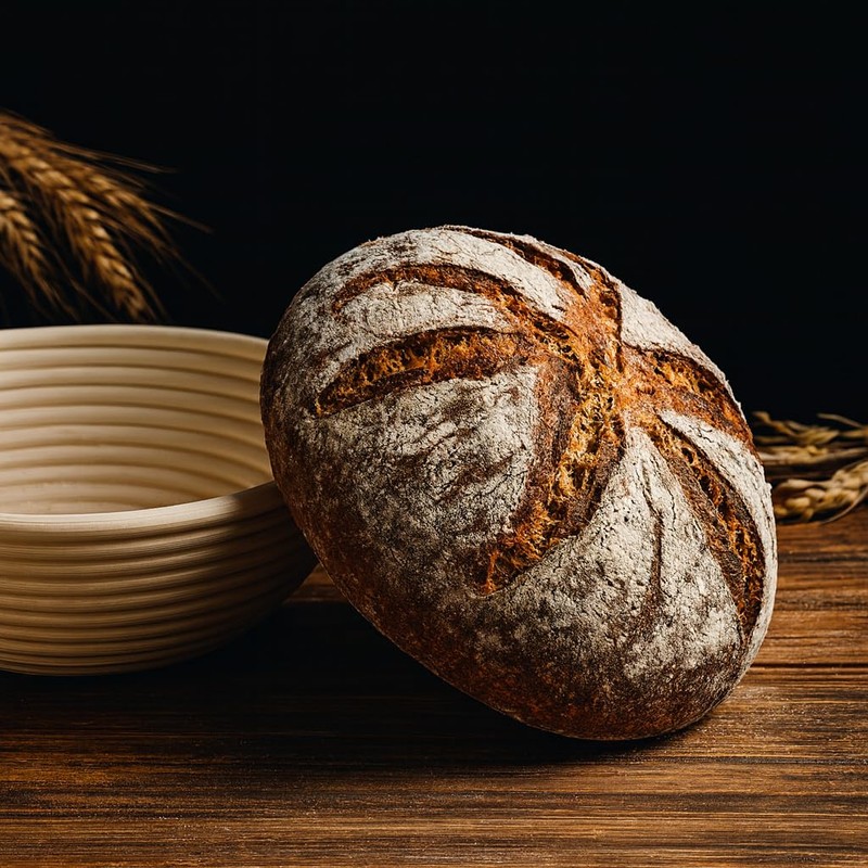 Saint Germain Bakery Premium Round Bread Banneton Basket with Liner