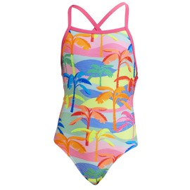 Funkita Poka Palm Swimming Costume for Children, Girls, Quick-Drying and Chlorine Resistant, multicoloured
