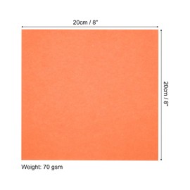 TOP-VIGOR 100 Sheets Double-Sided Origami Paper, 15cm x 15cm Colored Craft & Drawing Sheets for DIY Art, Paper Cutting, Handmade Projects – Orange Red