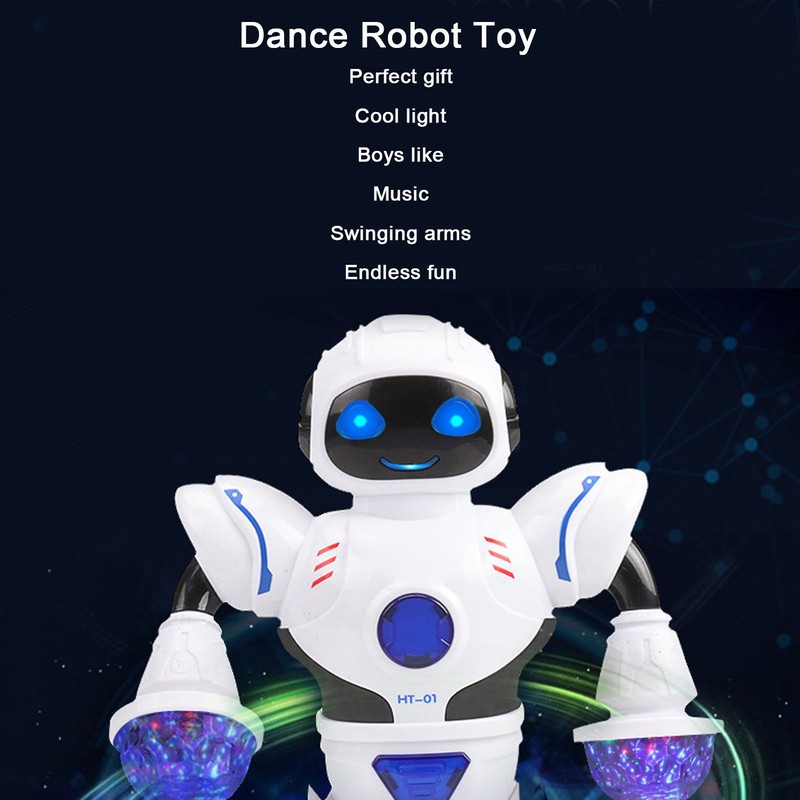 Electric Robot Toys Cooling Light Swing Arms Legs Dancing Robot