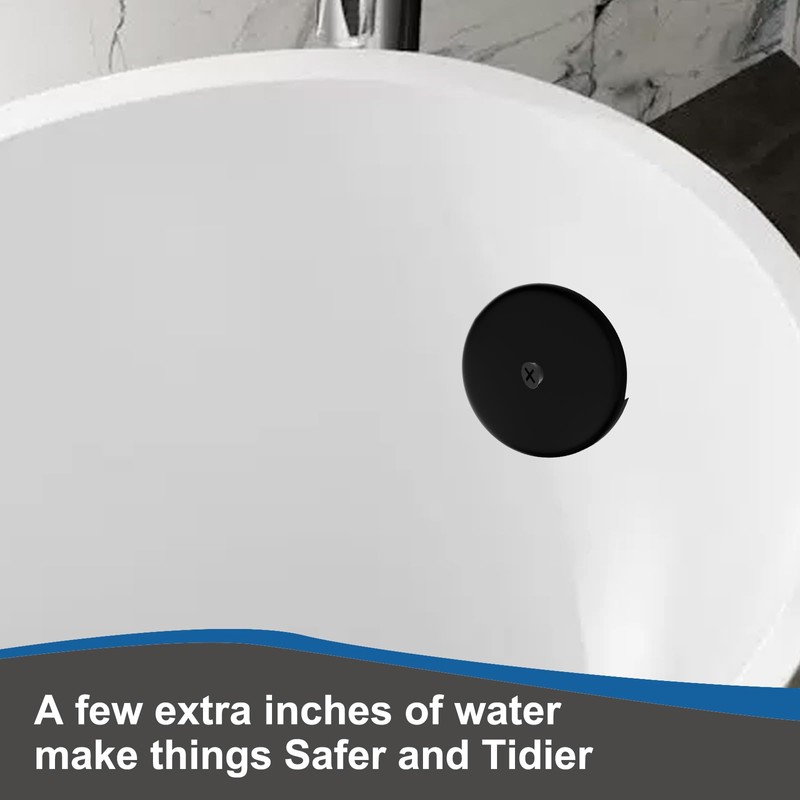 Fibetter Universal Bathtub Drain Overflow Faceplate Kit - One Hole