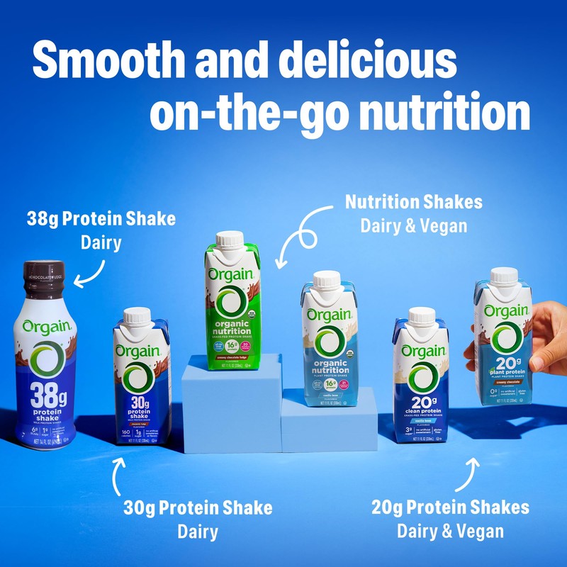 Orgain Clean Protein Shake, Grass Fed Dairy, Vanilla Bean -