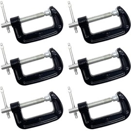 2 Inch C-Clamp Set, Heavy Duty Steel C Clamp Industrial Strength C Clamps for Woodworking, Welding, and Building(6PCs)