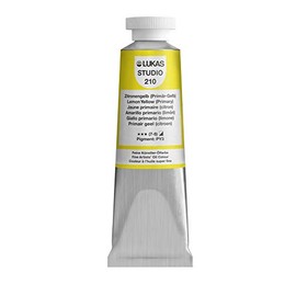 Lukas Studio Artist Oil Color Paints - High-pigment oil paint made with natural binder for artist, painting, & more! - [Lemon Yellow (Primary) - 37 mL]
