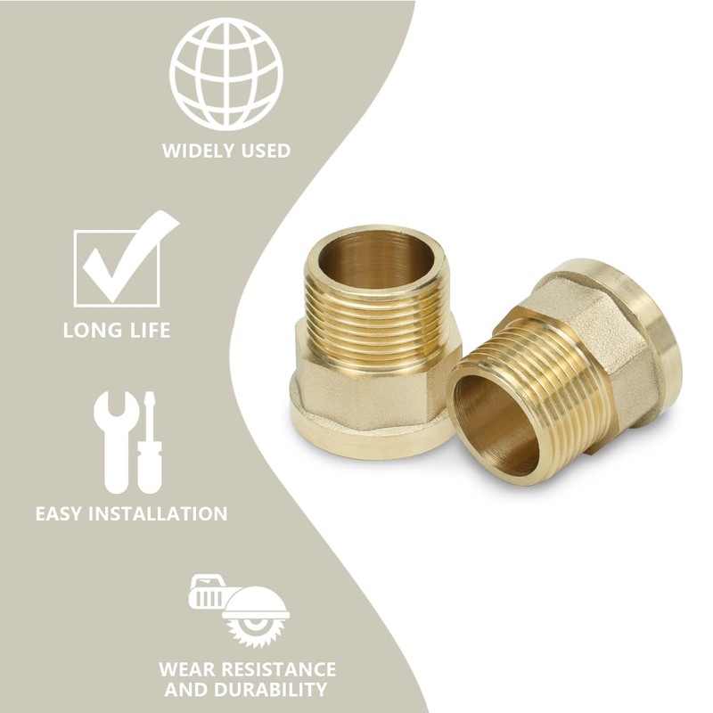 Bwintech 2 Pcs 3/4" Female to 3/4" Male BSP Thread