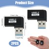 2 PCS USB Winkelstecker 90 Grad USB 3.2 Winkel Adapter,