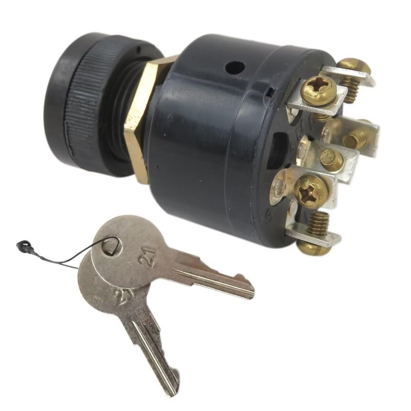 Boat Ignition Key Switch Push for Choke Mercury Outboard Off-On-Start