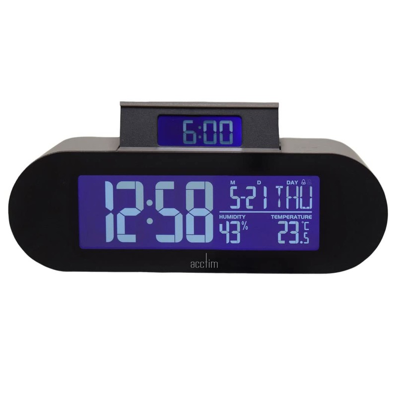 Acctim Kian Digital Alarm Clock Crescendo Alarm Date, Temperature &