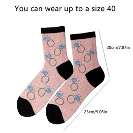 HSLXBY 2 Pairs of Funny Socks, Wedding Gifts for Bride and Groom, Cuddly Socks, Funny Socks, Cotton Socks, House Socks, Winter Socks, Christmas Gifts, Gifts for Men and Women, black