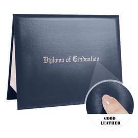 Misscom Diploma Cover 8.5" x11" Diploma Holder of Graduation Leatherette Padded Certificate (Navy)