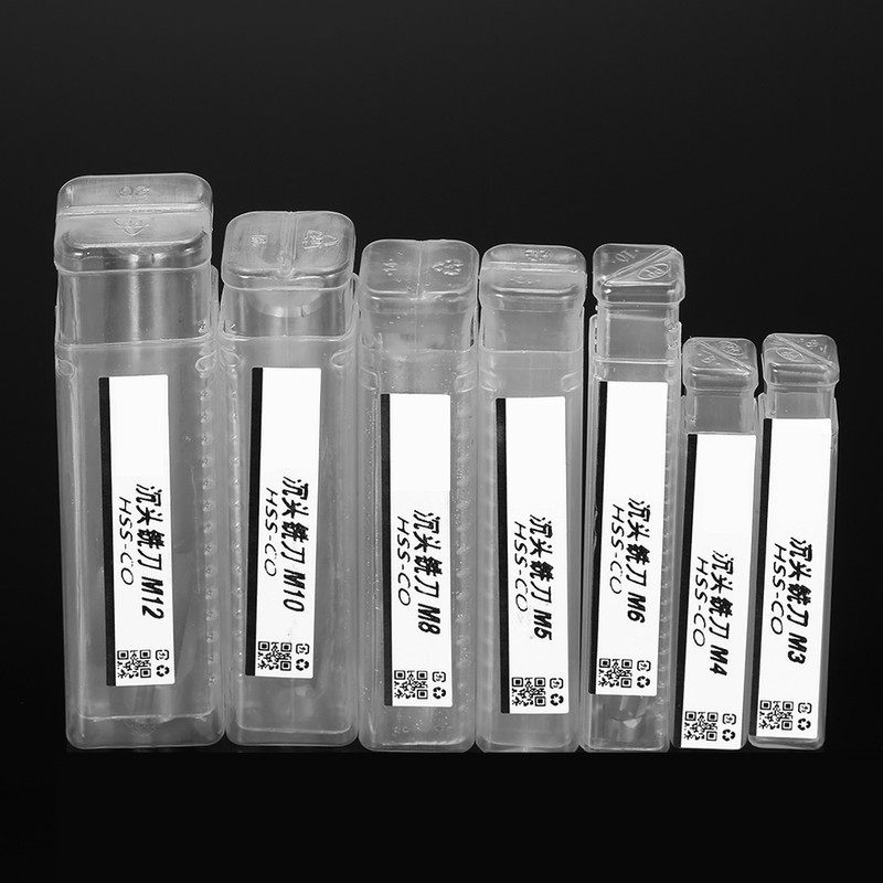 7pcs/set Counterbore Set M3- High Quality High-speed Steel 4 Flutes