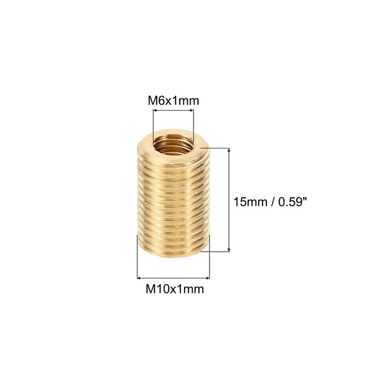 PATIKIL M10xM6x15mm Thread Reducing Nuts Insert, 20 Pcs Male to