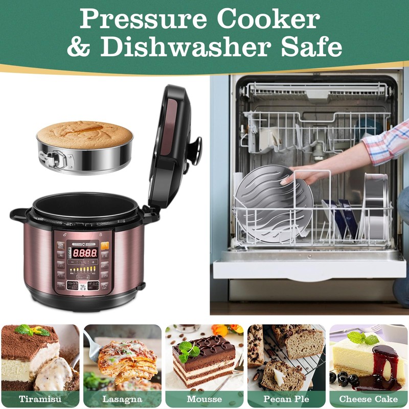 E-Gtong 9 Inch Springform Cake Pan, 304 Stainless Steel Springform