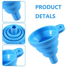 3D Printer Resin Filter 2 Set, MELIFE 3D Printer Accessories Collapsible Silicone Funnel Combination Light Curing Filter w Stainless Steel Resin Filter Cups for 3D Printer - Orange Blue