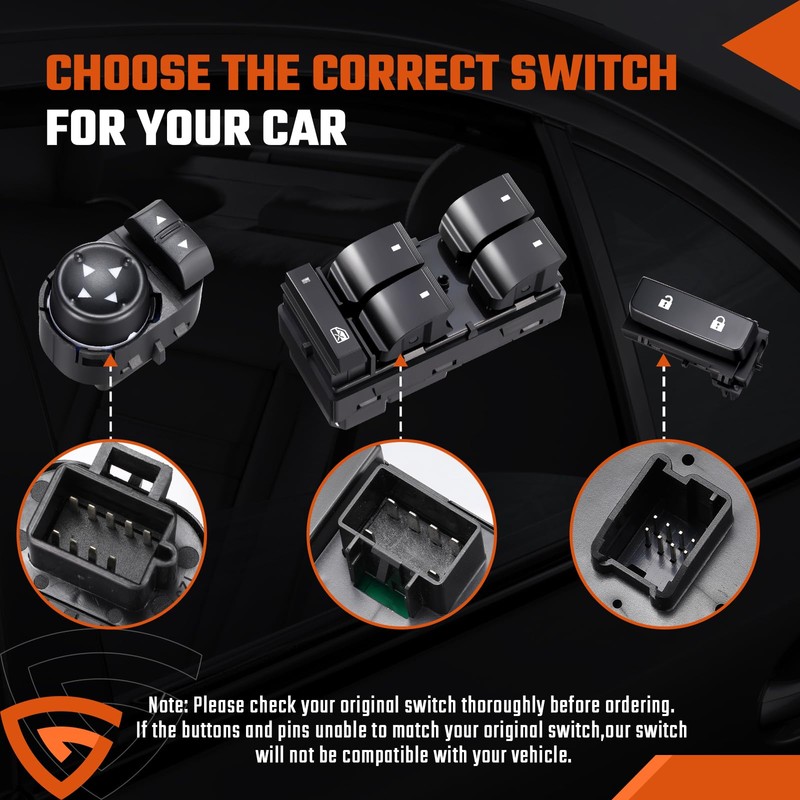 ACLONG Driver Side Power Master Window Switch & Passenger Side