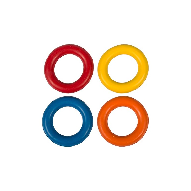 duvoplus, Dogtoy Rubber Ring Mix L - 15cm Mixed Colours