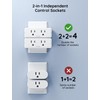 Govee Dual Smart Plug 2 Pack, 15A WiFi Bluetooth Outlet,
