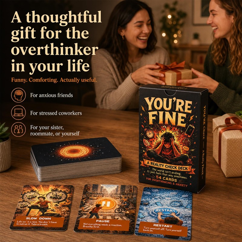 HuanRanYo You're Fine Reality Check Oracle Deck, 54 Dark Humor