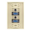 Construct Pro VGA + 3.5mm Dual Audio Wall Plate (Ivory)