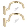 POFET 2pcs Snooker Hook Gold Snooker Billiard Table Cue Brass
