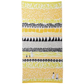 Marushin 1405014300 Moomin Bath Towel, 23.6 x 47.2 inches (60 x 120 cm), Botanis, Applique Embroidery, Non-twist