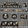 Fathers Day Tableware,178pcs Father's Day Party Supplies Include Father's Day